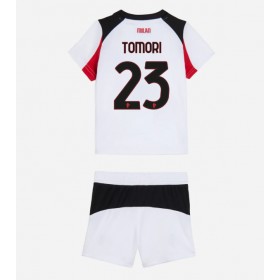 Dětské fotbalový komplet AC Milan Fikayo Tomori #23 Venkovní košile 2025-26 Krátkým Rukávem